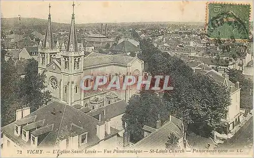 Cartes postales Vichy L'Eglise Saint Louis Vue Panoramique St Louis Church Panoramic Vieux
