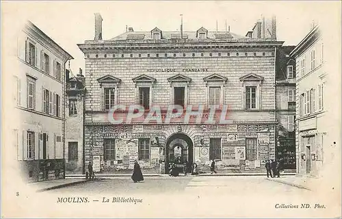 Ansichtskarte AK Moulins La Bibliotheque (carte 1900)