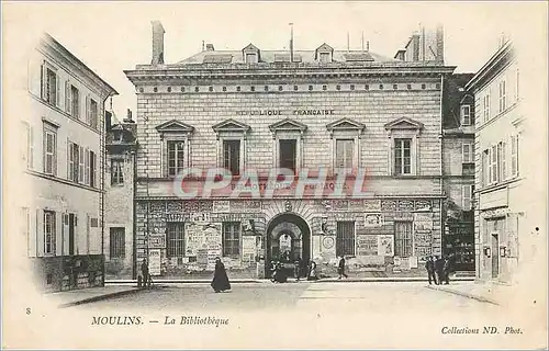 Cartes postales Moulins La Bibliotheque (carte 1900)