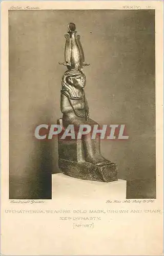 Cartes postales Utchatherua Wearing Gold Mask Crown And Chain London British Museum