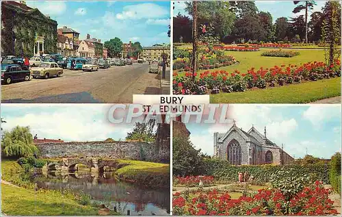 Cartes postales moderne Angel Hill Abbey Gardens Abbot's Bridge The Cathedral of St James