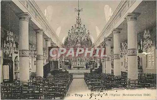 Ansichtskarte AK Trun L'interieur de l'Eglise (Restauration 1936)