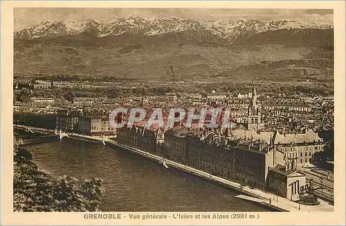 Ansichtskarte AK Grenoble Vue generale L'Isere et les Alpes