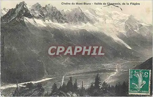 Ansichtskarte AK Chaine du Mont Blanc Vallee de Chamonix de la Flegere