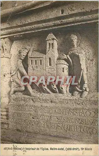 Cartes postales Avenas (Rhone) Interieur de l'Eglise Maitre Autel (Cote droit) IXe siecle