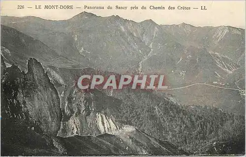Cartes postales Le Mont Dore Panorama du Sancy pris du Chemin des Cretes