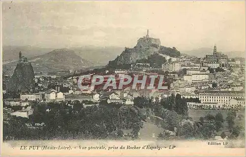 Ansichtskarte AK Le Puy (Haute Loire) Vue generale prise du Rocher d'Espaly