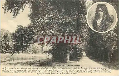 Ansichtskarte AK Chateau de Maintenon Allee Racine Il faut compter au nombre des souvenir attaches au Chateau de