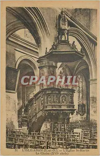 Ansichtskarte AK L'Isle Adam (S et O) L'Eglise St Martin La Chaine (XVIe siecle)