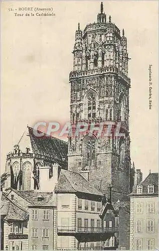 Cartes postales Rodez (Aveyron) Tour de la Cathedrale