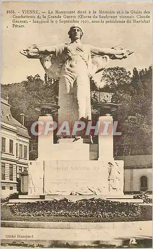 Ansichtskarte AK Vienne Le Monument eleve a la Memoire et a la Gloire des Combattants de la Grande Guerre (Oeuvre