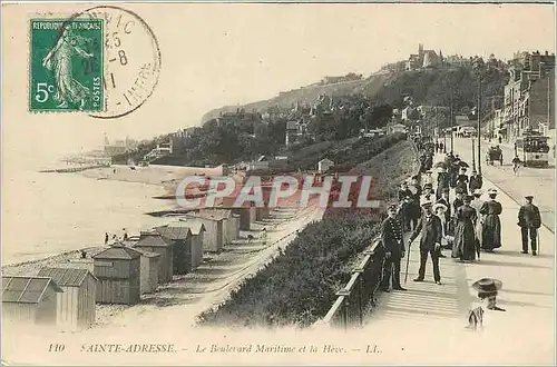 Cartes postales Sainte Adresse Le Boulevard Maritime et la Heve Tramway