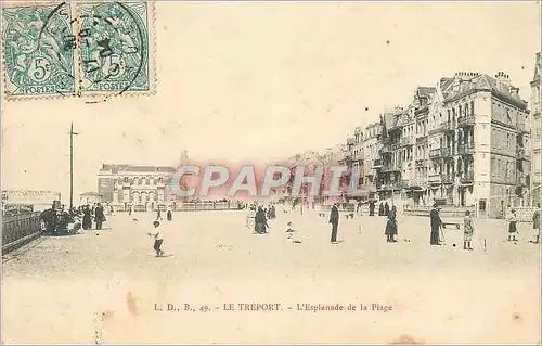 Cartes postales Le Treport L'Esplanade de la Plage Jeux Enfants Croquet