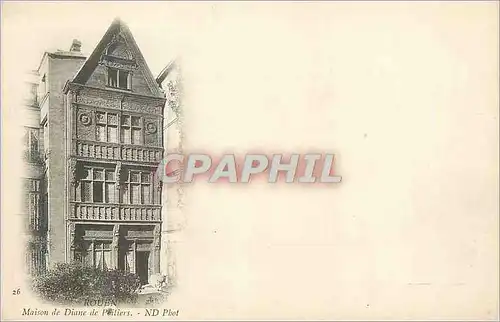 Ansichtskarte AK Rouen Maison de Diane de Poitiers (carte 1900)