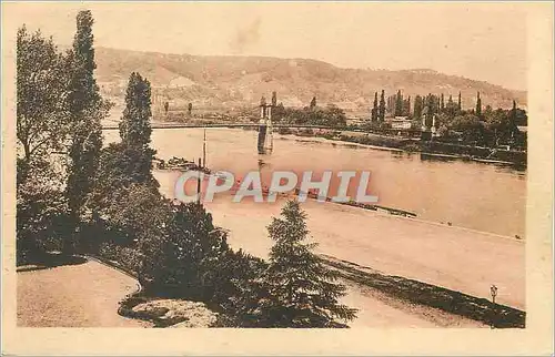 Cartes postales Elbeuf Le Pont Suspendu et les Roches d'Orival