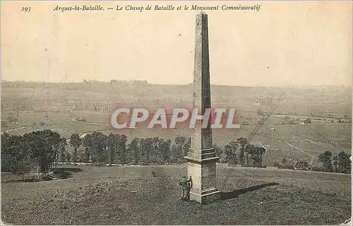 Cartes postales Arques la Bataille Le Champ de Bataille et le Monument Commemoratif
