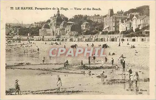 Ansichtskarte AK Le Havre Perspective de la Plage View of the Beach