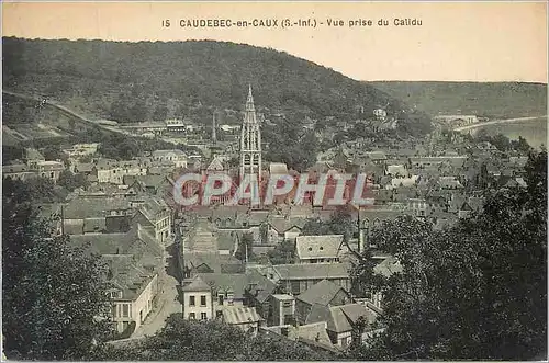 Cartes postales Caudebec en Caux (S Inf) Vue prise du Calidu