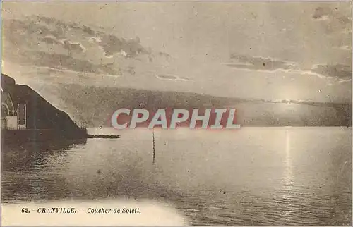 Cartes postales Granville Coucher de Soleil