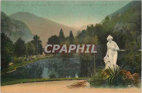 Cartes postales Luchon Le Parc des Quinconces La statue de la Vallee du Lys
