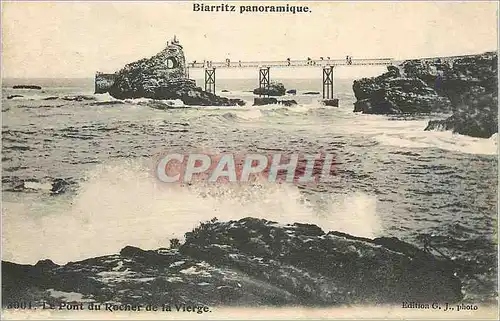Cartes postales Biarritz panoramique Le Pont du Rocher de la Vierge