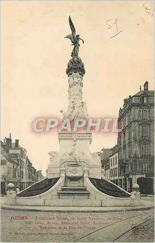 Cartes postales Reims Fontaine Sube de Andre Nanjoux