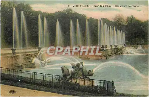 Cartes postales Versailles Grandes Eaux Bassin de Neptune