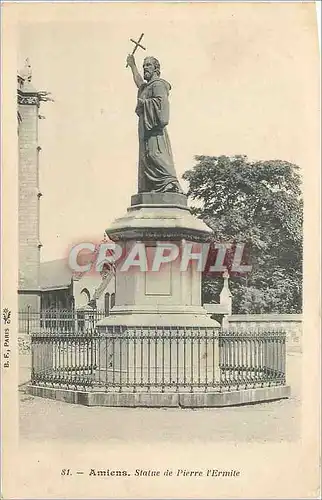 Cartes postales Amiens Statue de Pierre l'Ermite