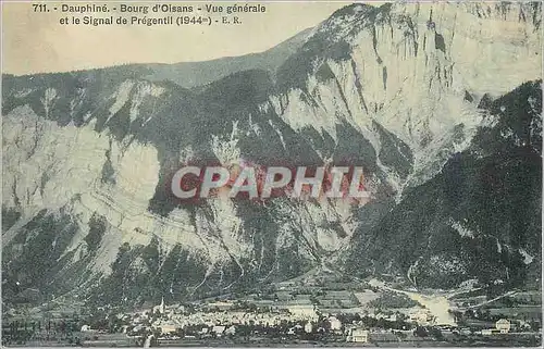 Ansichtskarte AK Dauphine Bourg d'Oisans Vue generale et le Signal de Pregentil (1944)