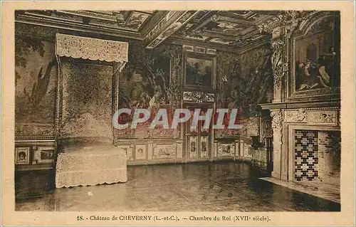 Ansichtskarte AK Chateau de Cheverny (L et C) Chambre du Roi (XVIIe siecle)