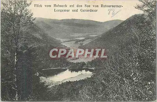 Cartes postales Blick vom Hohneck auf den See von Retournemer Longemer und Gerardmer