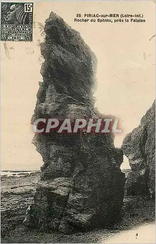 Cartes postales Piriac Sur Mer (Loire Inf) Rocher du Sphinx pres la Falaise