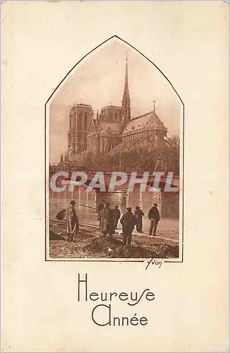 Cartes postales Heureuse Annee Paris Notre Dame