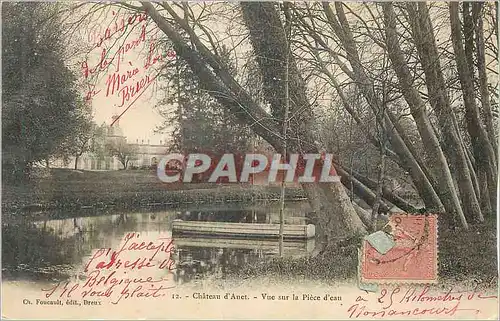 Cartes postales Chateau d'Anet Vue sur la Piece d'eau