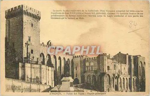 Cartes postales Avignon Palais des Papes Facade principale
