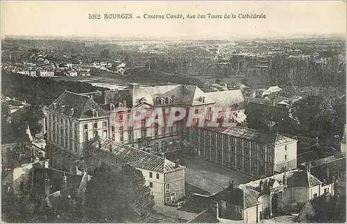 Ansichtskarte AK Bourges Caserne Conde Vue des Tours de la Cathedrale Militaria