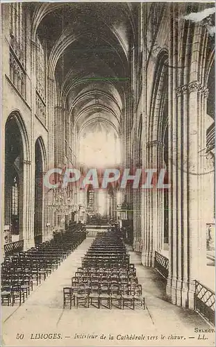Cartes postales Limoges Interieur de la Cathedrale vers le Choeur