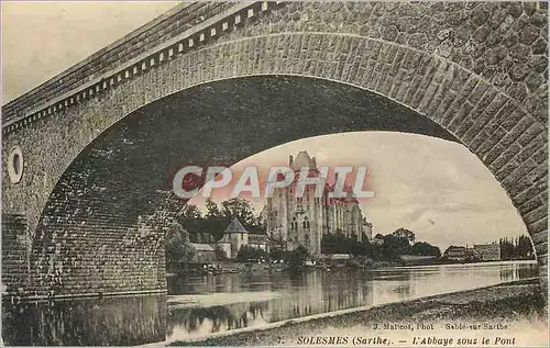 Cartes postales Solesmes (Sarthe) L'Abbaye sous le Pont