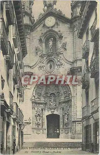 Cartes postales San Sebastian Iglesia de Sta Maria