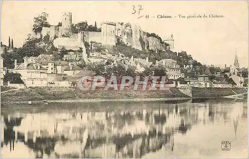 Ansichtskarte AK Chinon Vue generale du Chateau