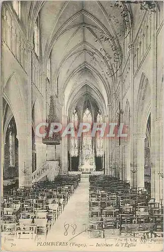 Cartes postales Plombieres (Vosges) Interieur de l'Eglise