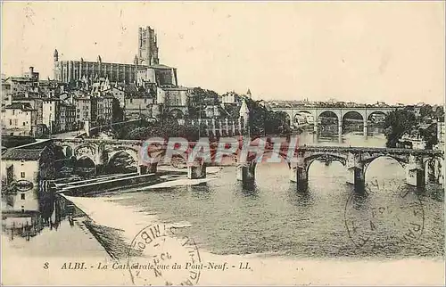 Cartes postales Albi La Cathedrale vue du Pont Neuf