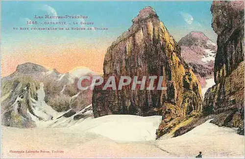 Cartes postales Les Hautes Pyrenees Gavarnie La Calque vue dans l'Echangrure