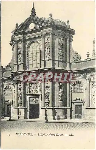 Cartes postales Bordeaux L'Eglise Notre Dame