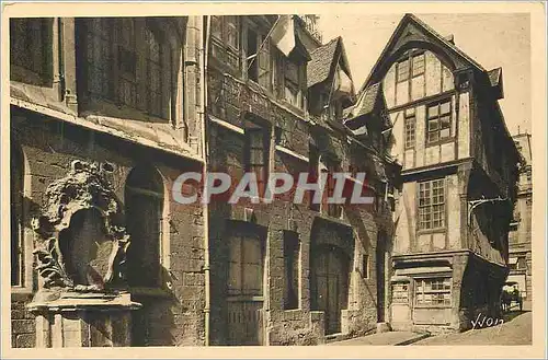 Ansichtskarte AK Rouen (Seine Inferieure) Vieielles Maisons dans la Rue Saint Romain