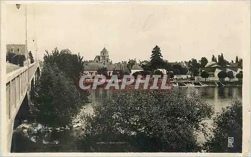 Moderne Karte Cosne sur Loire Paysage sur la Loire vers St Jacques