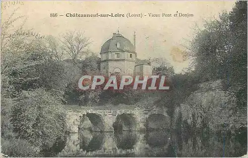 Ansichtskarte AK Chateauneuf sur Loire (Loiret) Vieux Pont et Donjon