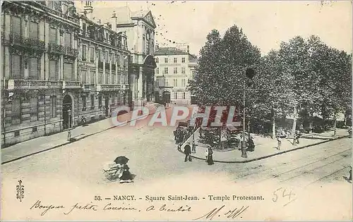 Cartes postales Nancy Square Saint Jean Temple Protestant