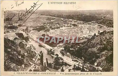 Ansichtskarte AK L'Aveyron Illustre Villefranche de Rouergue Vue Panoramique prise de la Chapelle