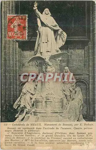 Ansichtskarte AK Cathedrale de Meaux Monument de Bossuet par E Dubois